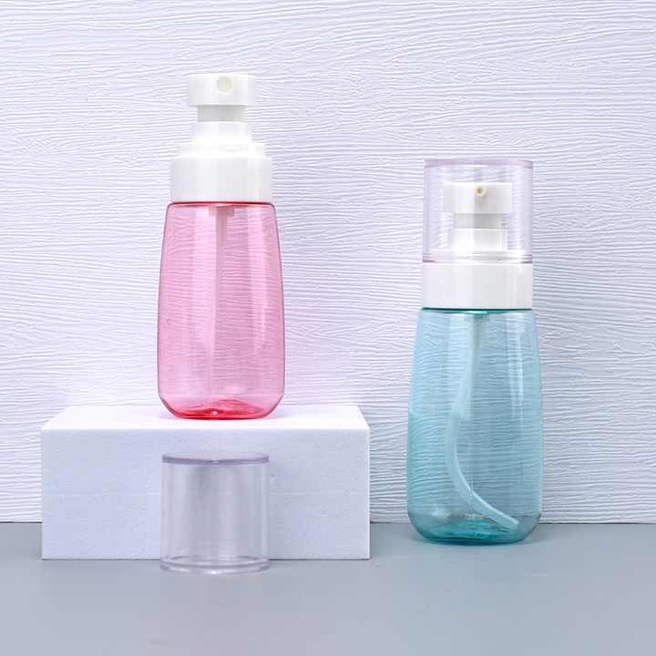 Empty Skin Care Fine Mist Spray Bottle 30ml 60ml 80ml 100ml  PETG Plastic Clear Pink Serum Bottle
