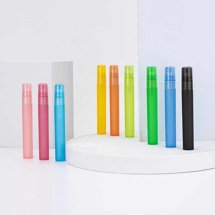 Empty Refillable Perfume Hand Sanitizer 5ml 10ml 15ml Pen Shape Travel Size Plastic Spray Bottle