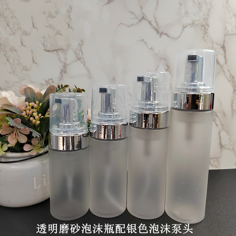 Wholesale Custom 100ml 120ml 150ml 200ml clear Black Pink Facial Cleanser Foam Bottle Bubble Bottle