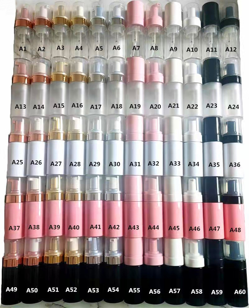 Wholesale Custom 100ml 120ml 150ml 200ml clear Black Pink Facial Cleanser Foam Bottle Bubble Bottle