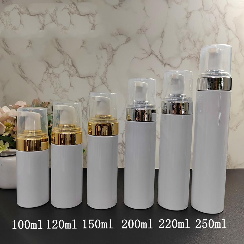 100ml 120ml 150ml 200ml 220ml 250ml white pet foam bottles