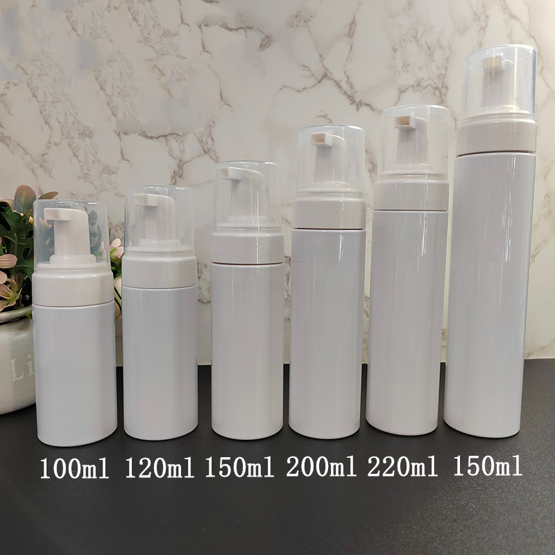 100ml 120ml 150ml 200ml 220ml 250ml white pet foam bottles