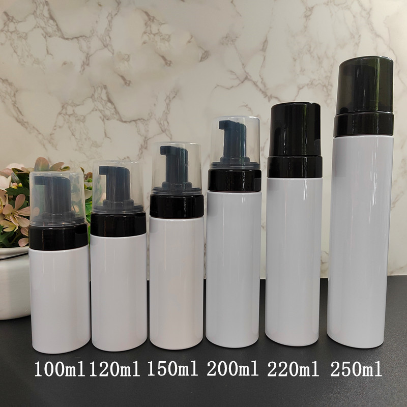 100ml 120ml 150ml 200ml 220ml 250ml white pet foam bottles