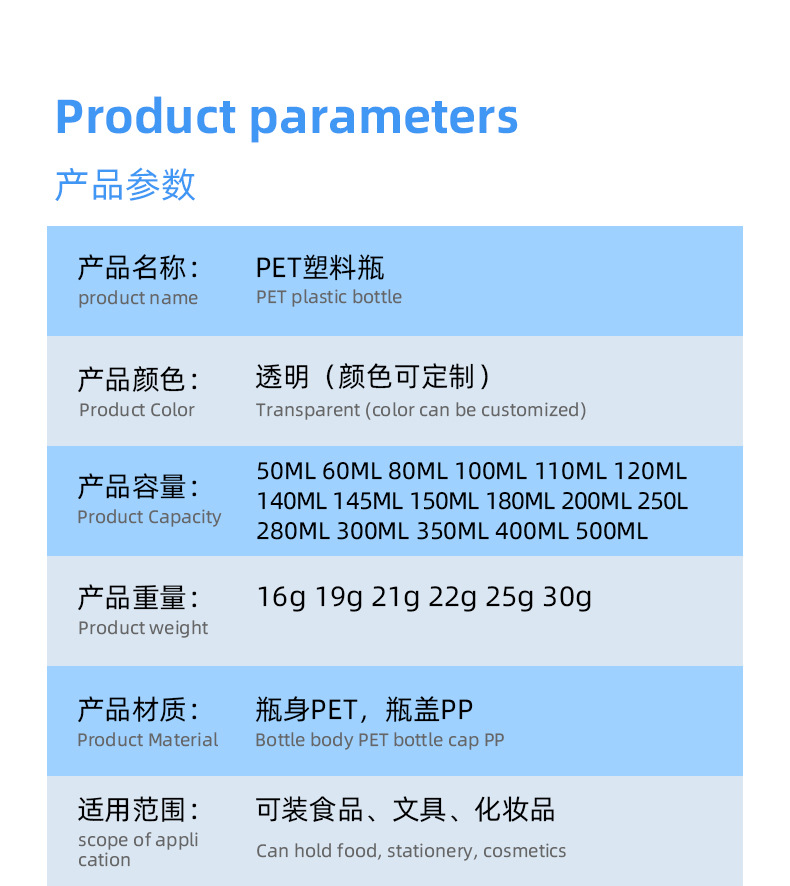 68mm openning Transparent plastic wide - mouth bottles food - grade sealed storage containers 68mm openning Transparent plastic wide - mouth bottles food - grade sealed storage containers