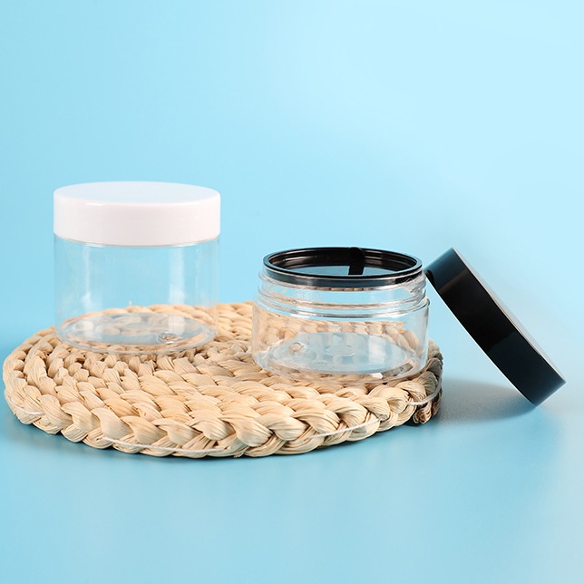 68mm openning Transparent plastic wide - mouth bottles food - grade sealed storage containers