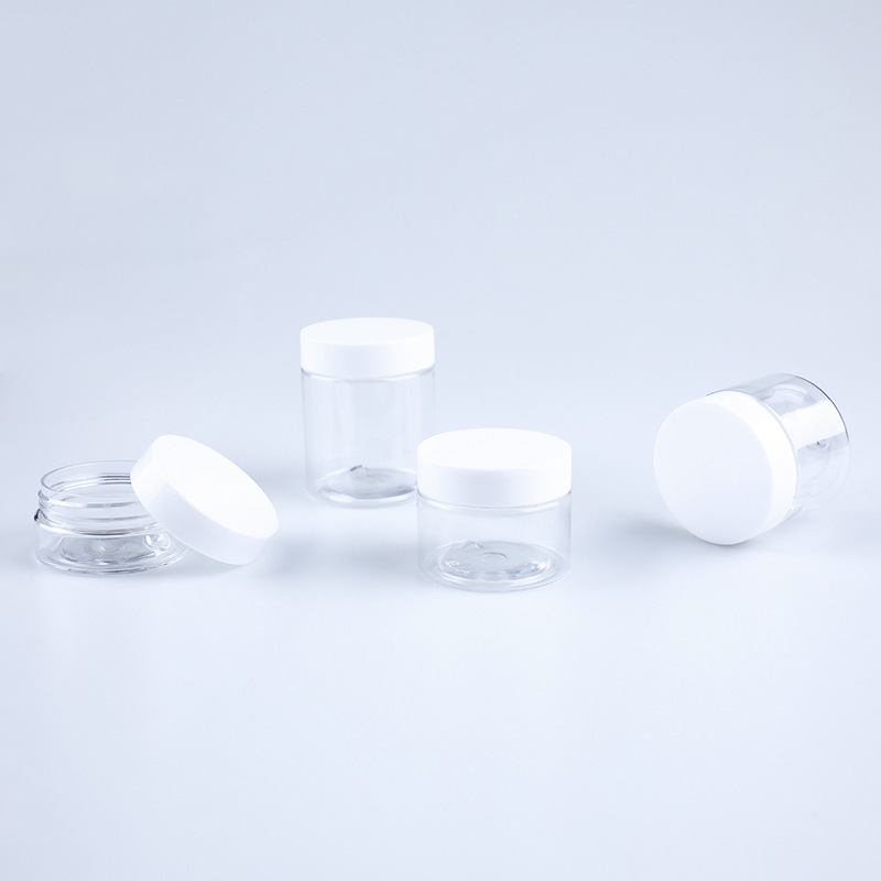 47mm openning PET small mouthed plastic cosmetic sample sized transparent dispensing jars
