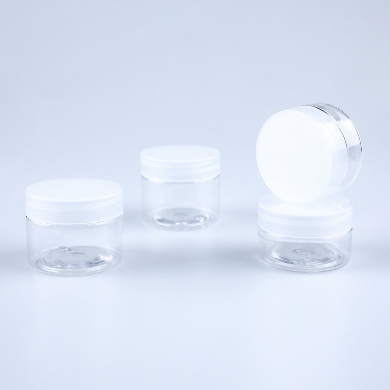 47mm openning PET small mouthed plastic cosmetic sample sized transparent dispensing jars
