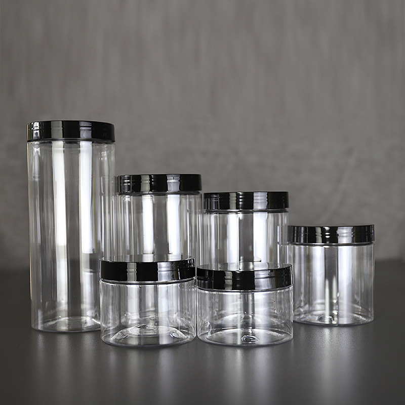83mm opening PET clear plastic jar bottle 150ml 250ml 400ml 500ml 600ml 1000ml plastic container