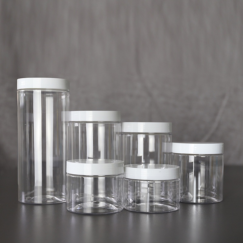 83mm opening PET clear plastic jar bottle 150ml 250ml 400ml 500ml 600ml 1000ml plastic container